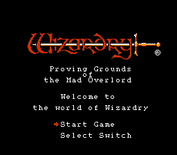 Wizardry 1: Proving Grounds of the Mad Overlord
