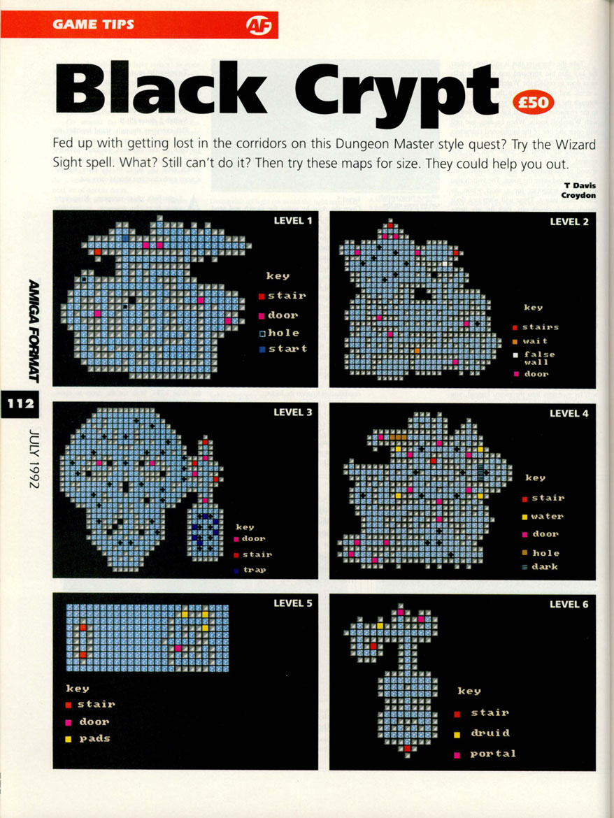 Black Crypt - Maps (Level 1-6)