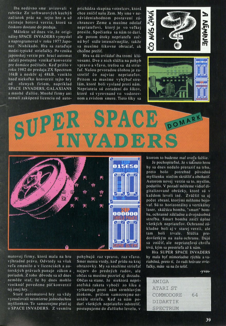Super Space Invaders, Preview