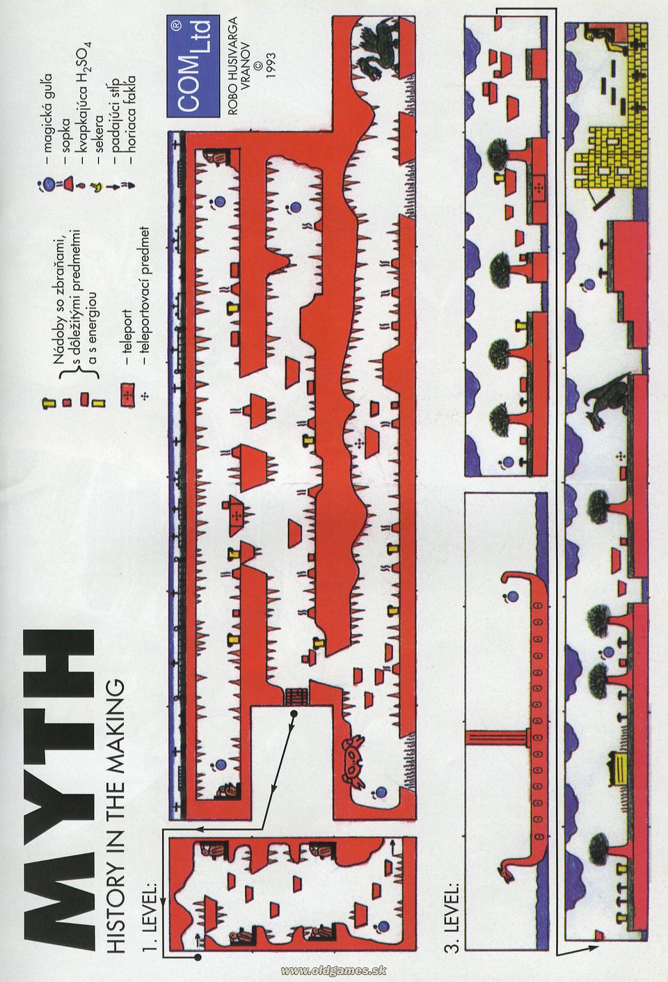 Myth, Mapy (ZX Spectrum)