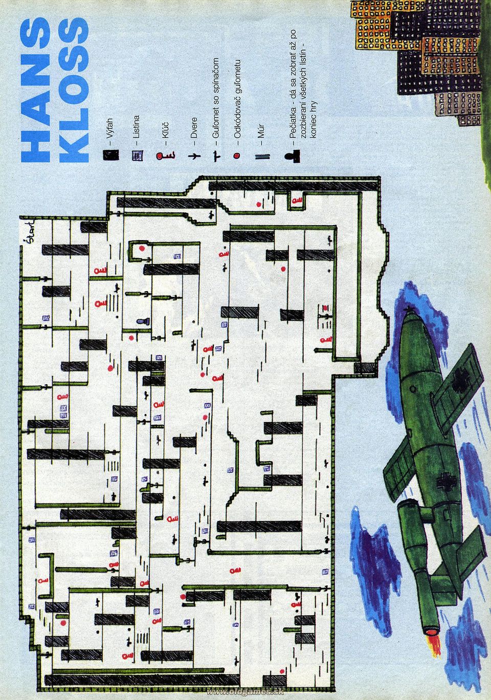 Hans Kloss, Mapa