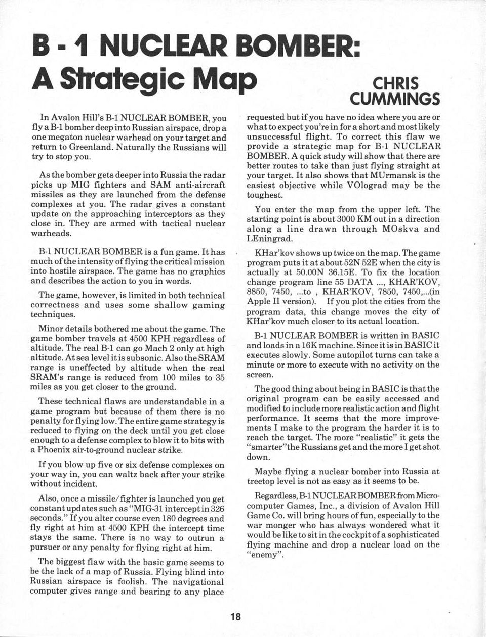 B-1 Nuclear Bomner: A Strategic Map