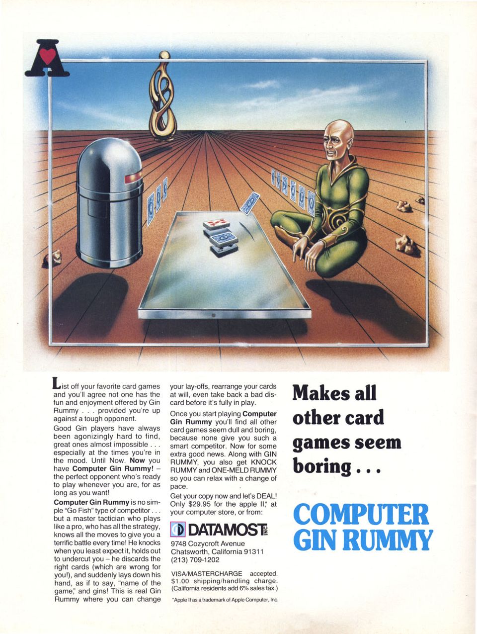 Advertisement: Computer Gin Rummy