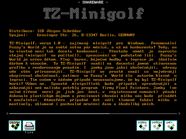 TZ Minigolf v1.0 (Shareware)