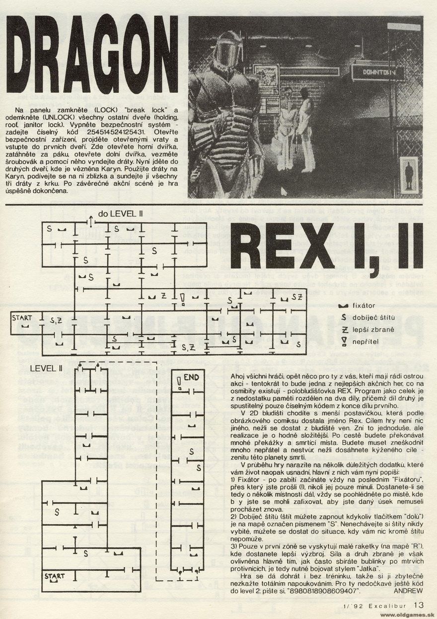 Rex 1,2, Návod