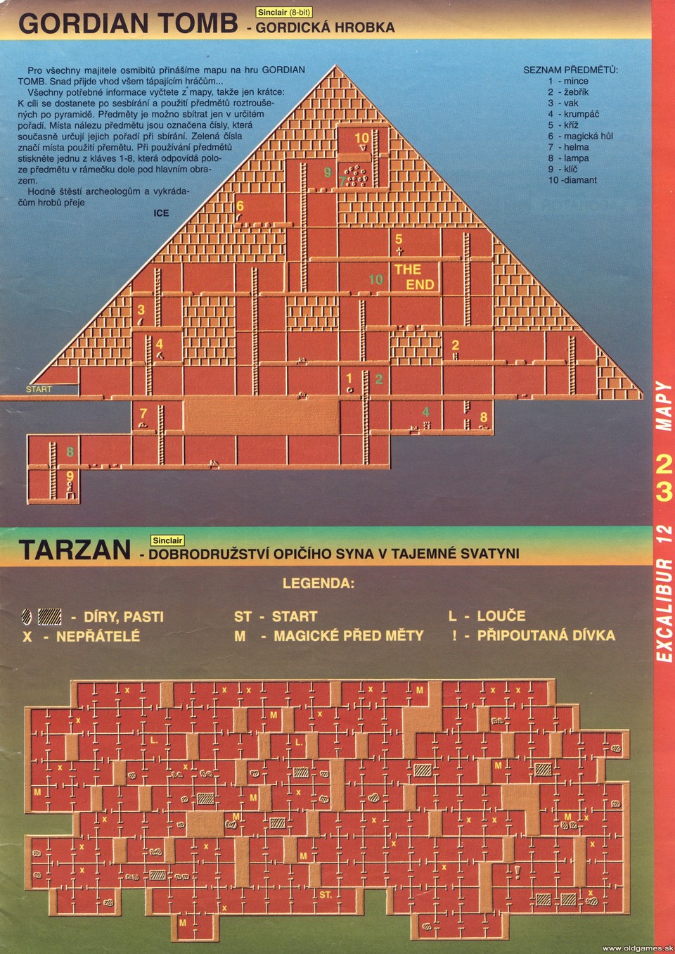 Gordian Tomb, Tarzan, Mapy