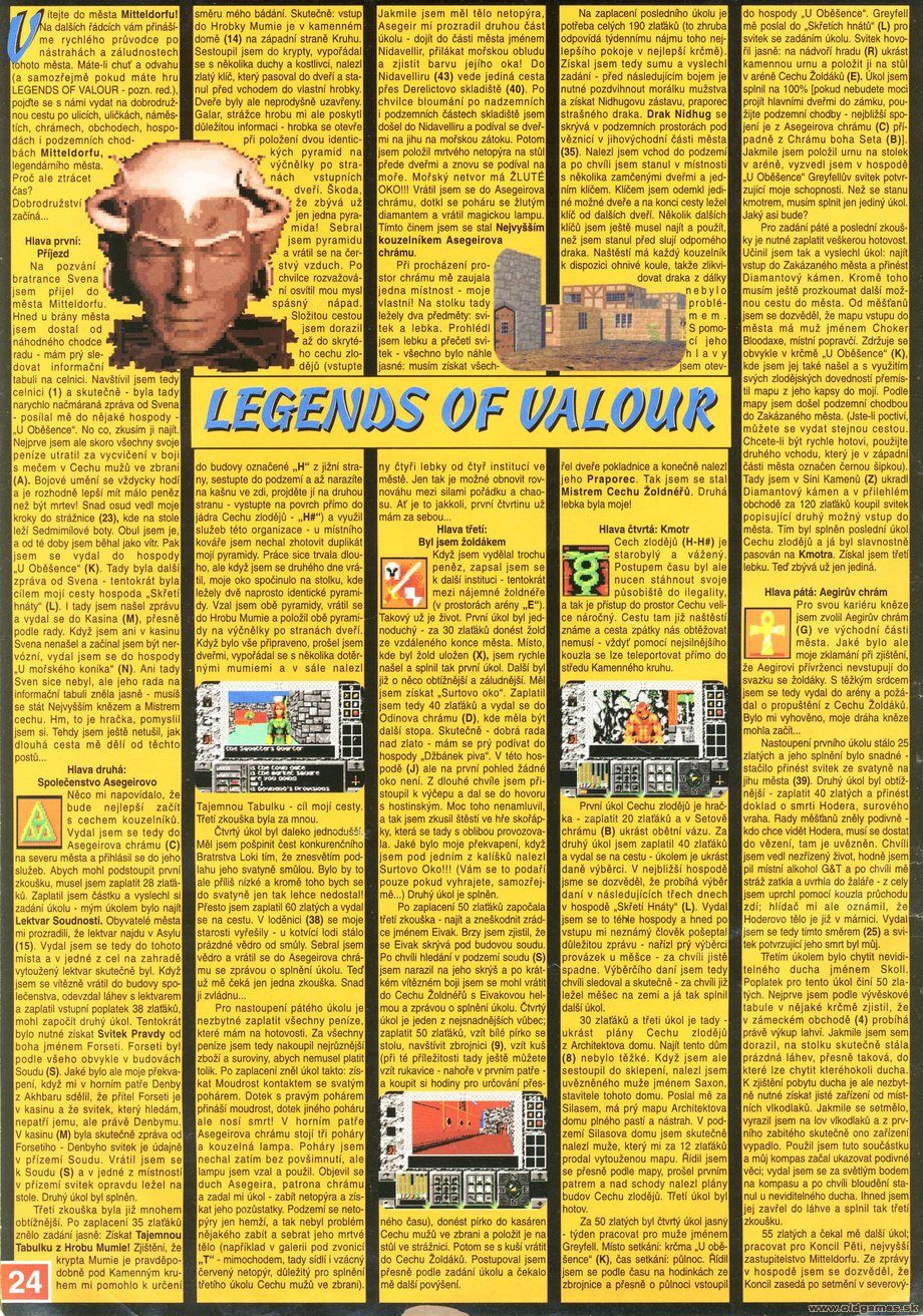 Legends of Valour, Návod