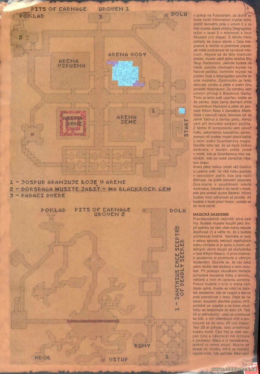Ultima Underworld 2, Mapy, Návod (2)