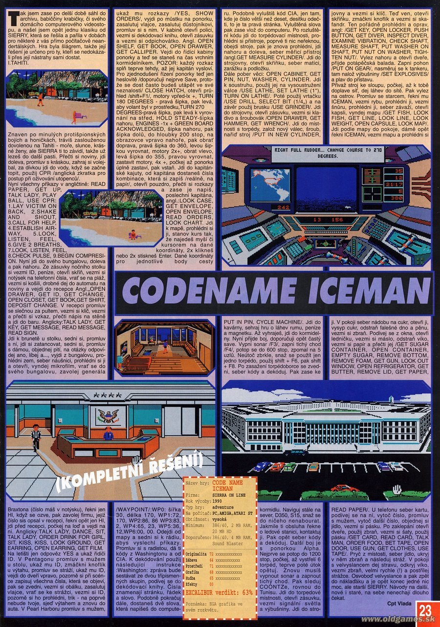 Codename Iceman, Návod