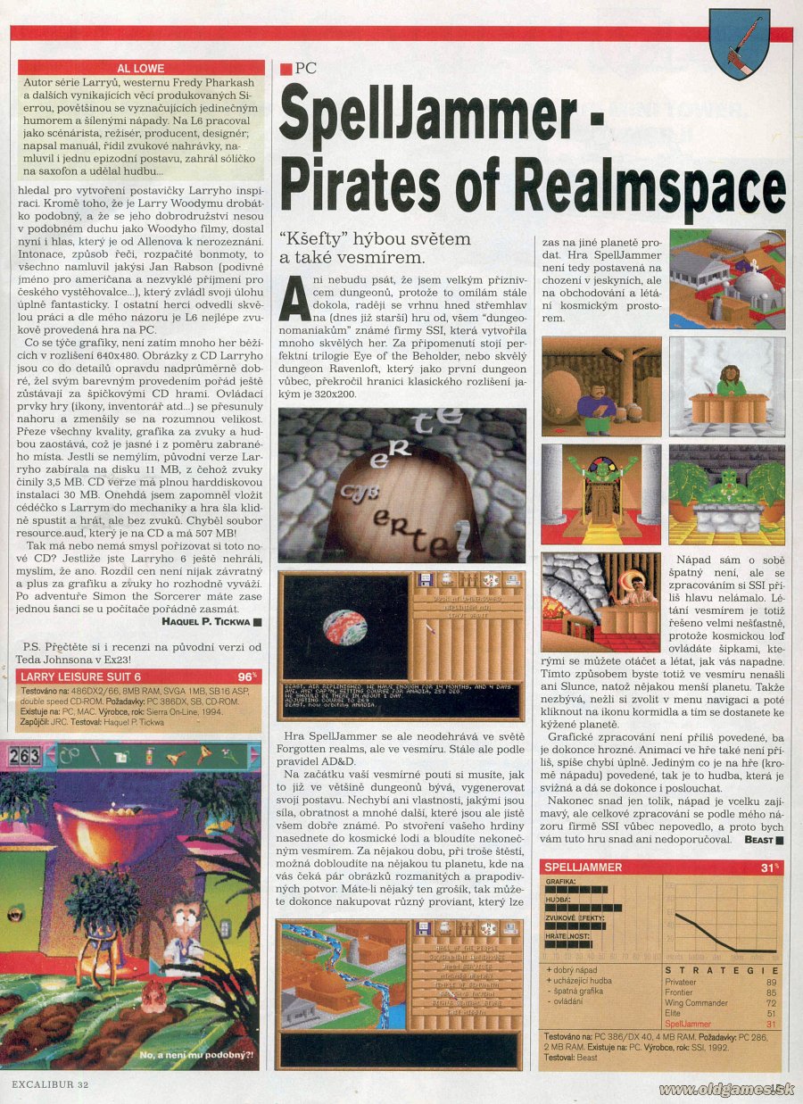 Leisure Suit Larry 6, SpellJammer - Pirates of Realmspace