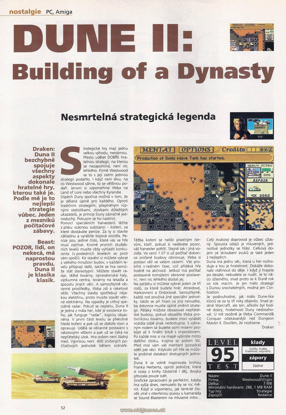 Nostalgie: Dune II: Building of a Dynasty