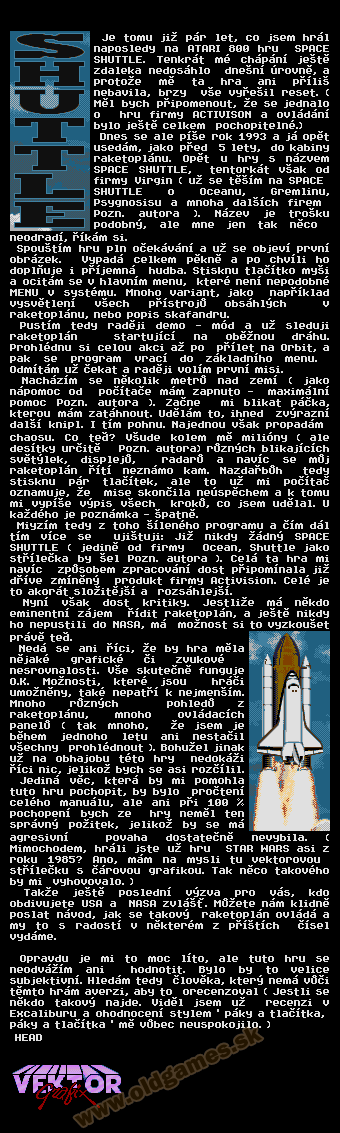 Space Shuttle, Recenzia