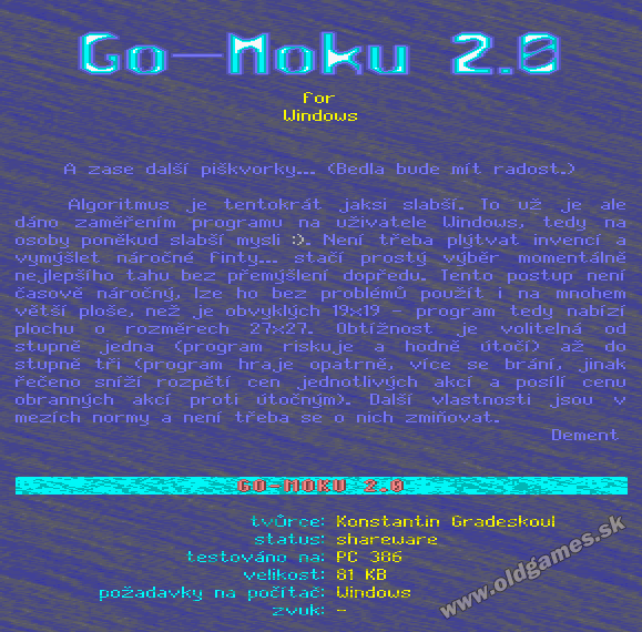 Go-Moku 2.0, Piškvorky - Recenzia