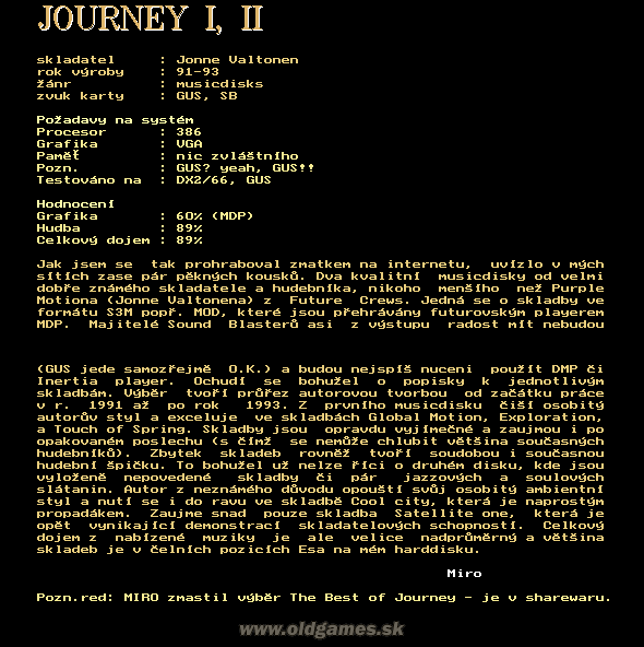 Demo: Journey I, II