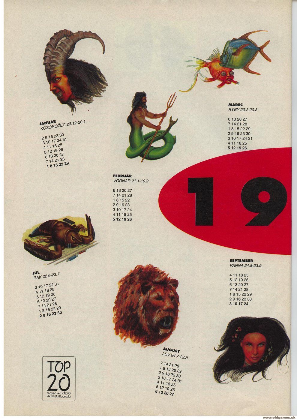 Kalendar 1995