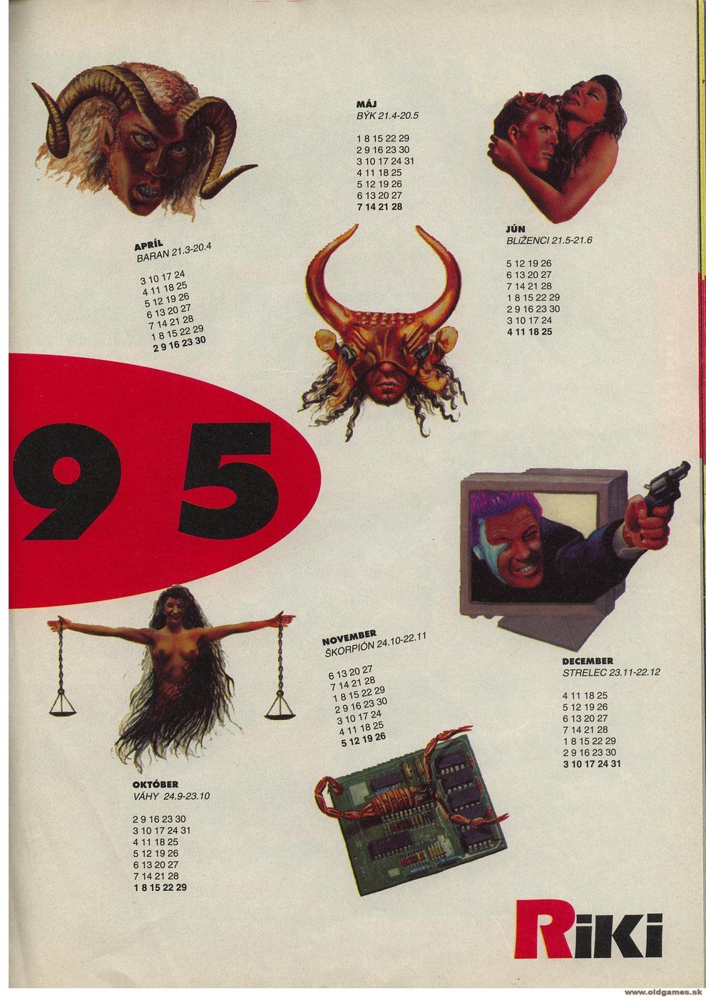 Kalendar 1995