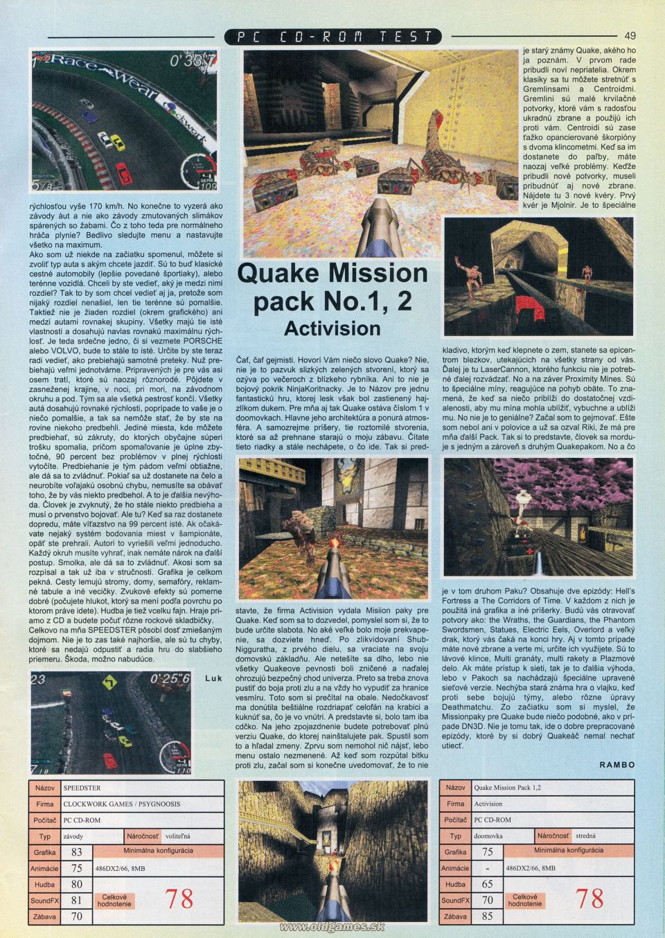 Quake Mission Pack 1,2