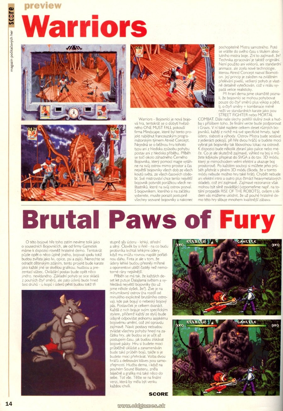 Wariors, Brutal Paws of Fury (Preview)
