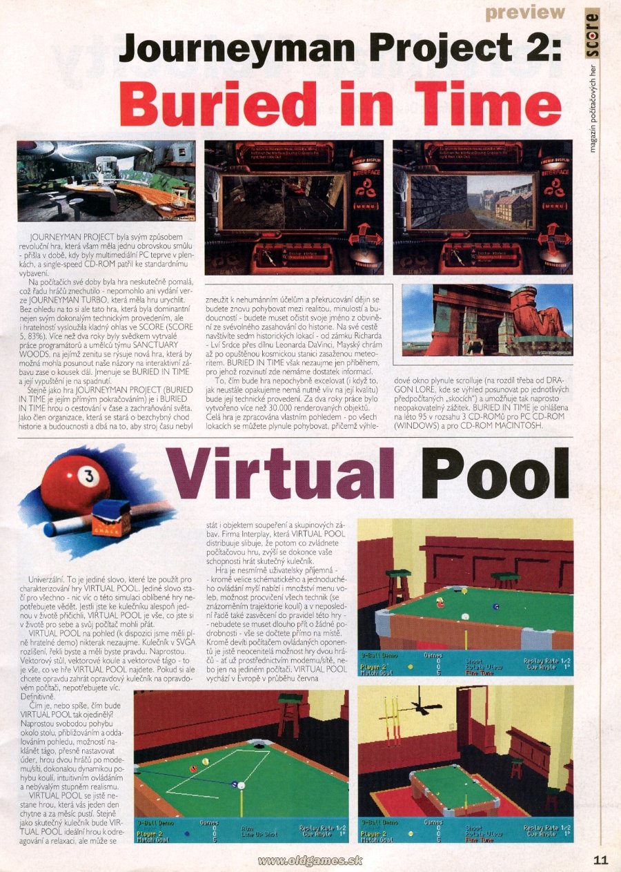 Buried in Time, Virtual Pool (Preview)