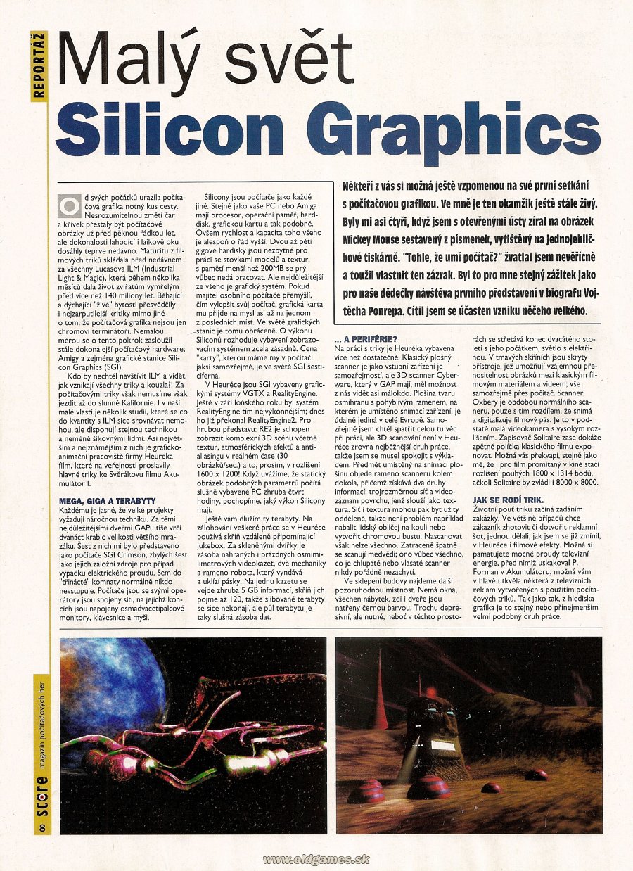 Reportáž: Malý svět Silicon Graphics