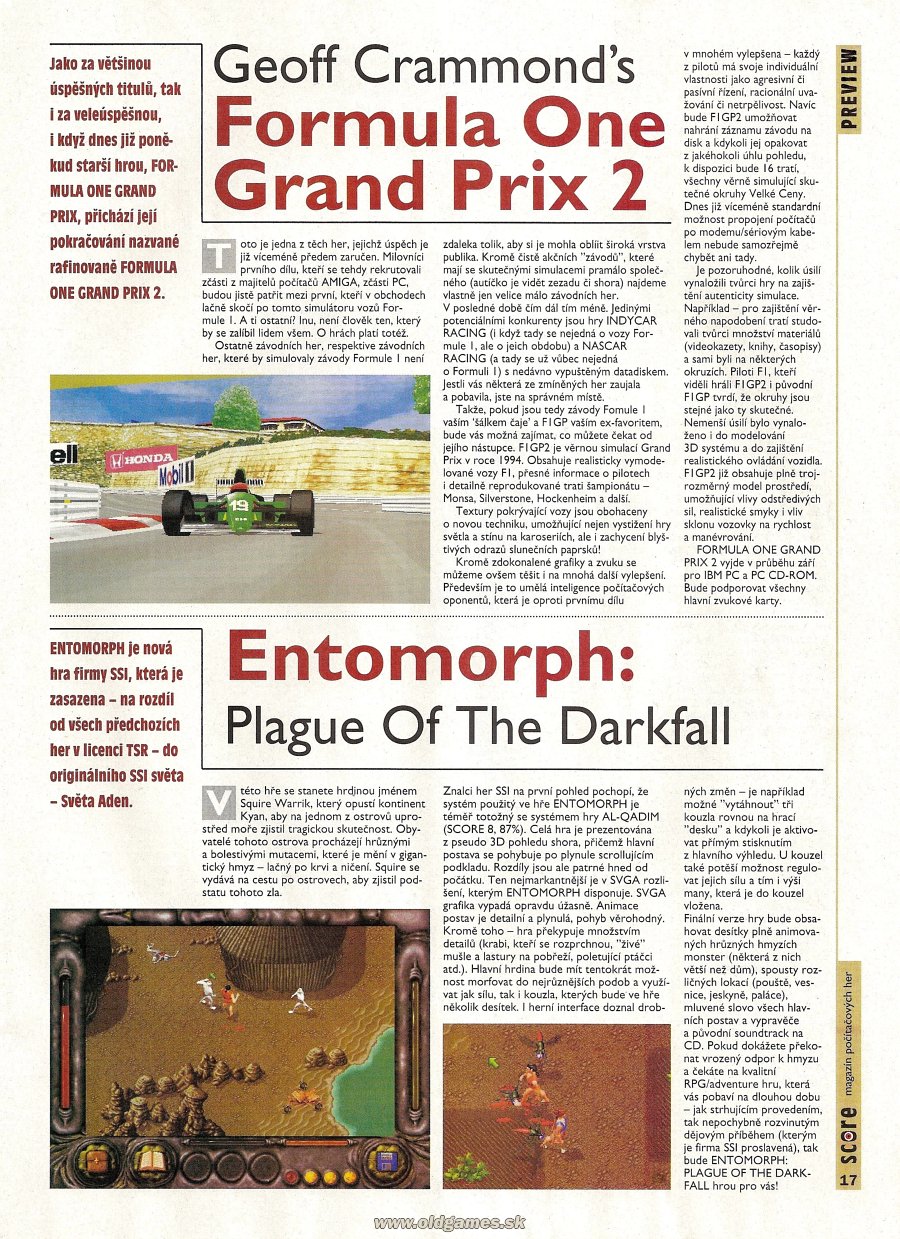 Formula One Grand Prix 2, Entomorph (Preview)