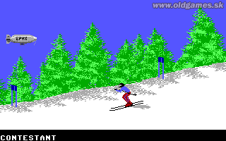 Games, The: Winter Edition - PC (EGA), Downhill Skiing