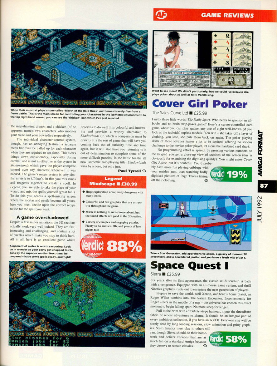 Cover Girl Poker, Space Quest 1