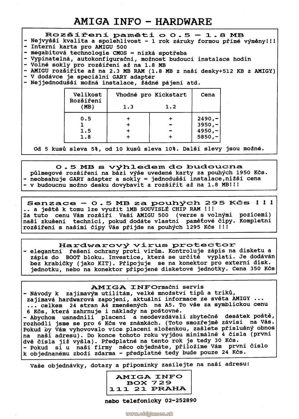 Amiga Info - Hardware