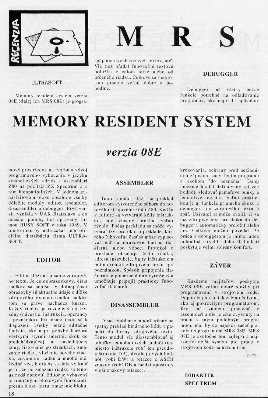 Memory Resident System