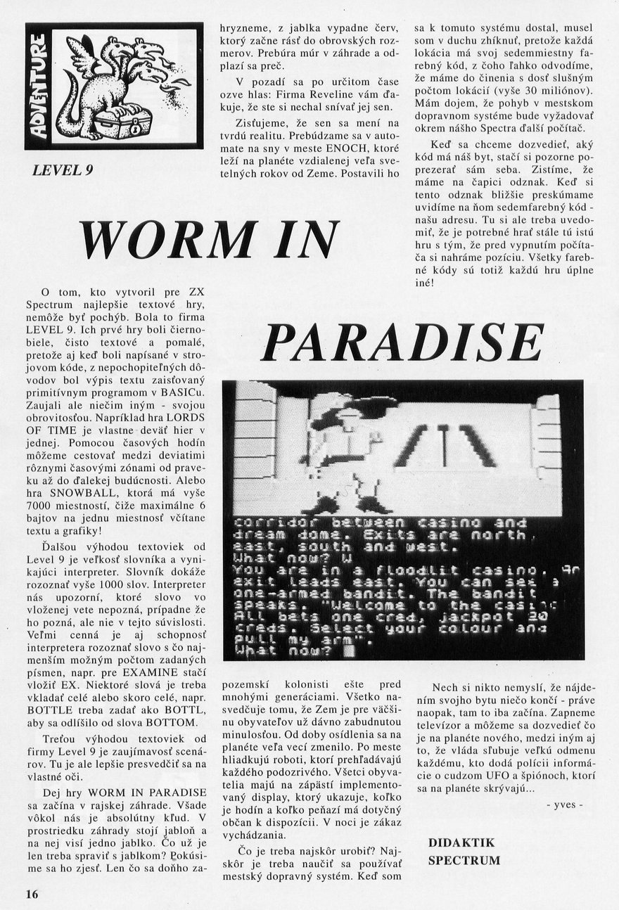 Worm in Paradise