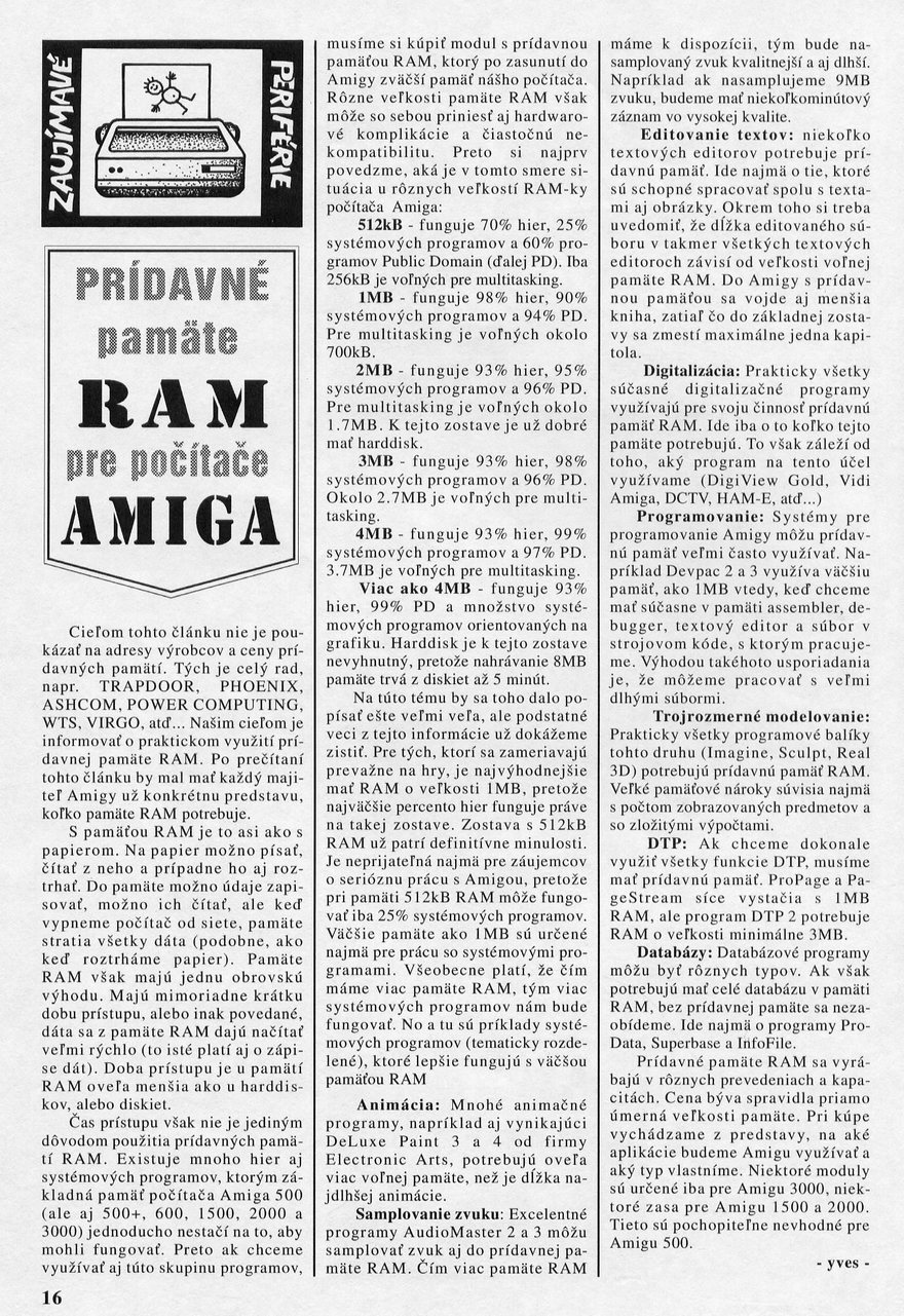 RAM pre Amigu