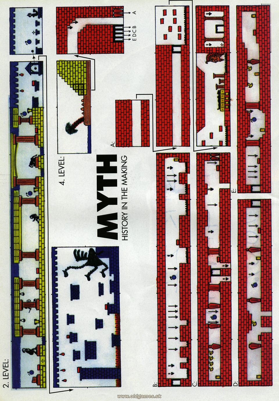 Myth, Mapy (ZX Spectrum)