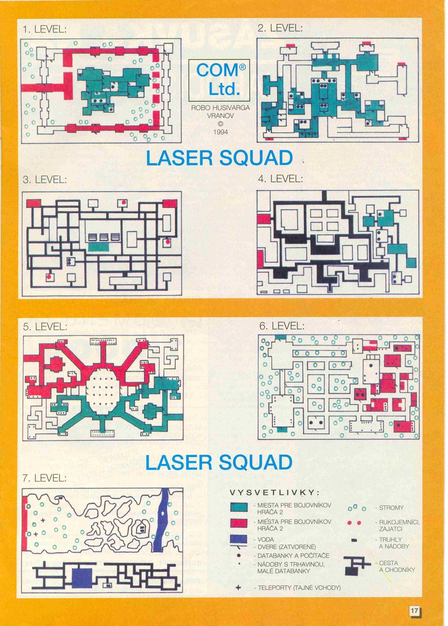 Laser Squad, Mapy