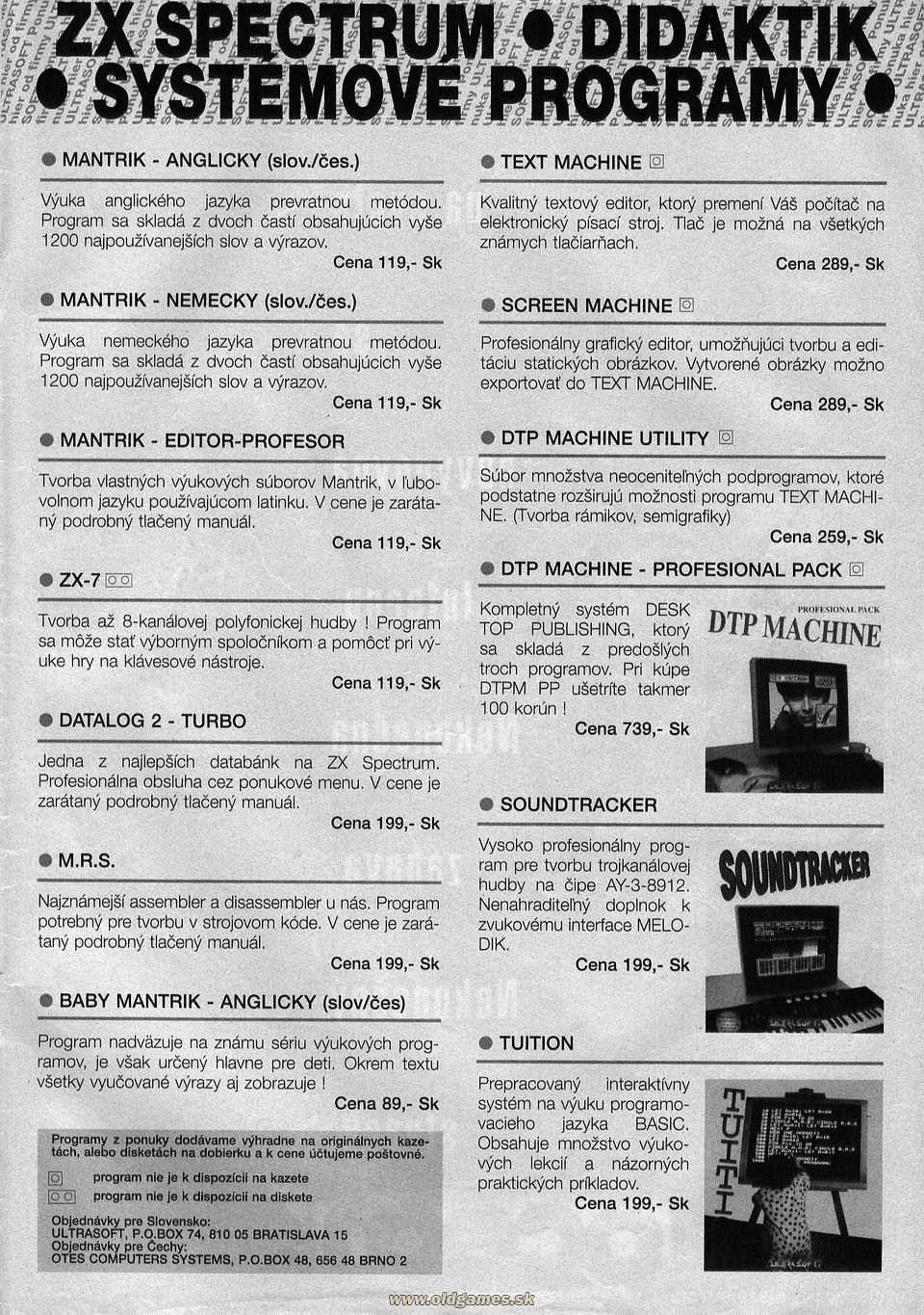 Ultrasoft: Systémové programy pre ZX Spectrum - Didaktik