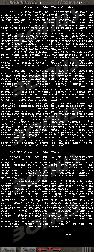 Caligari Truespace 1.0 a 2.0 - Software