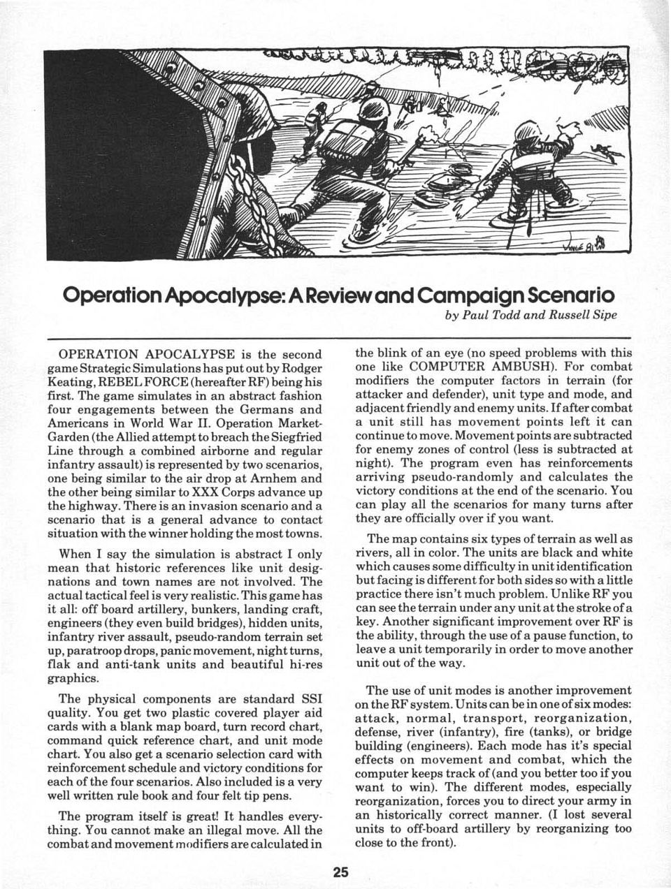 Operation Apocalypse: A Review and Campaign Scenario
