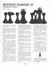 Beyond Sargon II: Scenarios for Chess