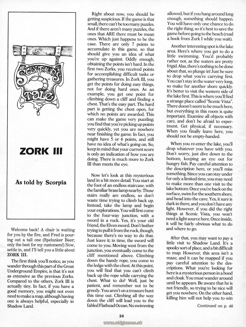 Scorpion's Tale: Zork III