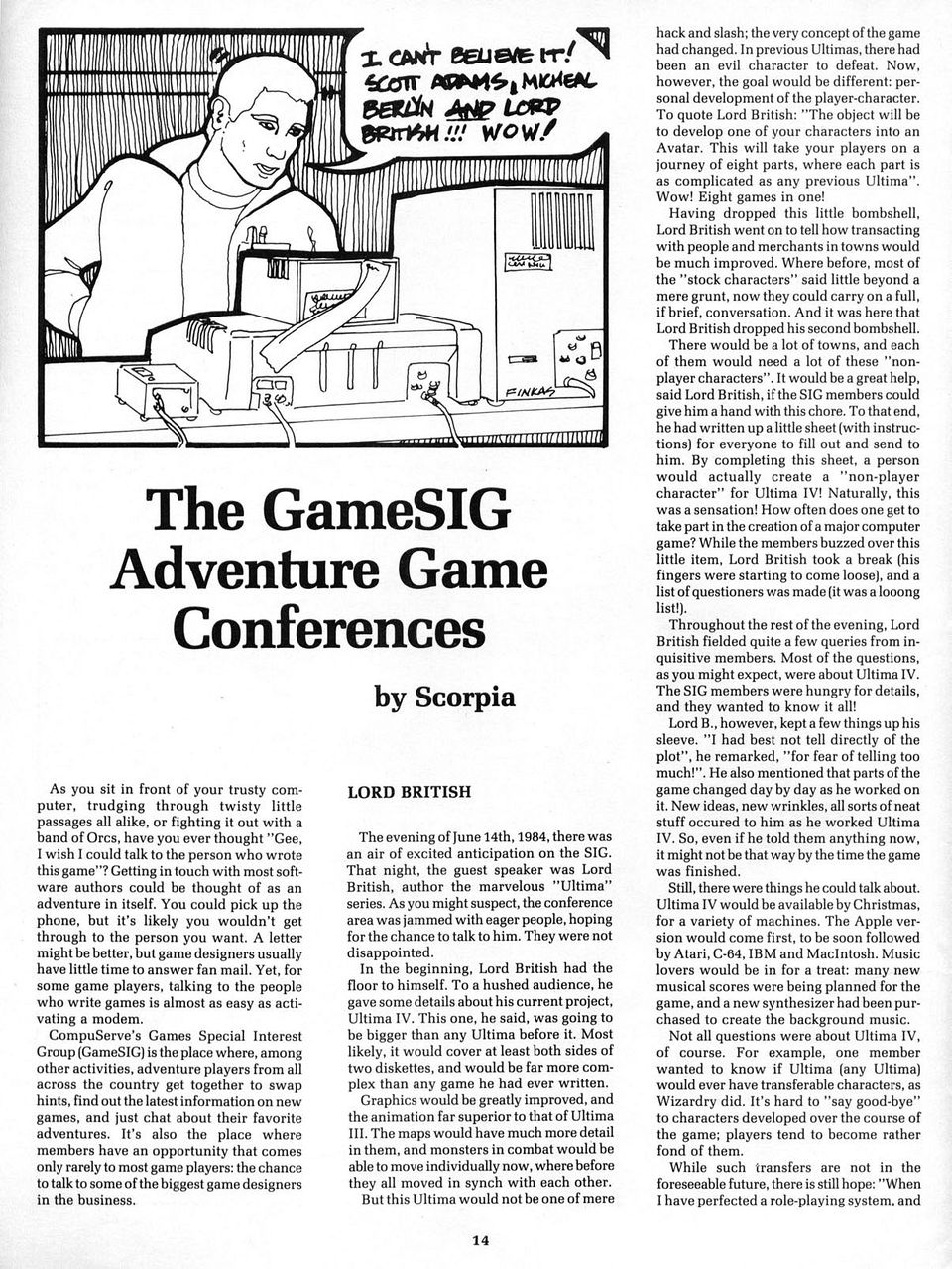 The GameSIG Adventure Game Conferences