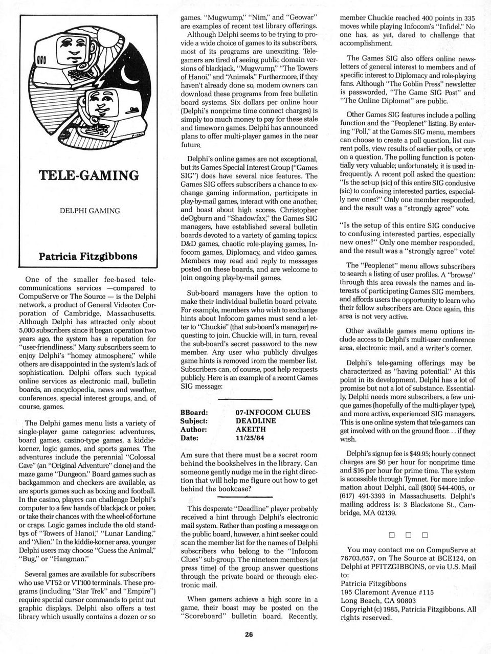 Tele-Gaming: Delphi Gaming