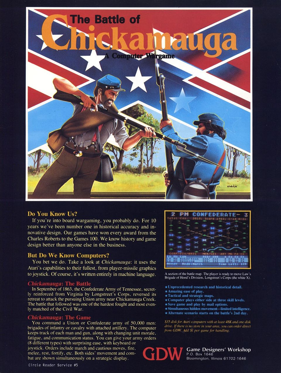 Ads: GDW - The Battle of Chickamauga
