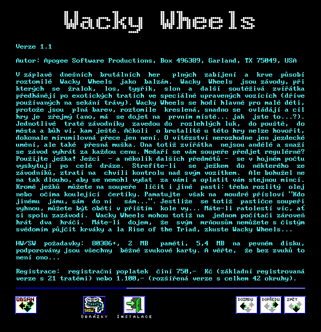 Wacky Wheels - Shareware v1.1