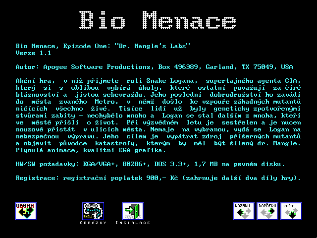 Bio Menace - Shareware v1.1