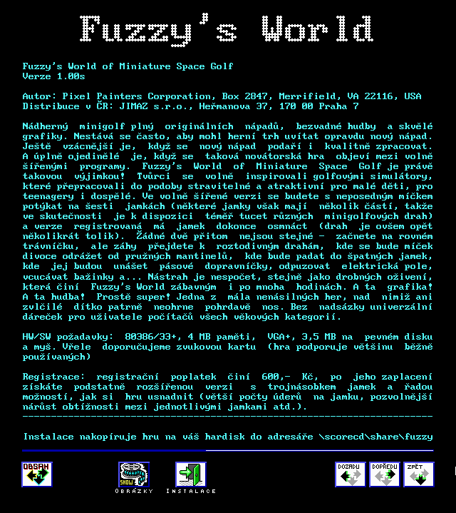 Fuzzy's World - Shareware v1.00s