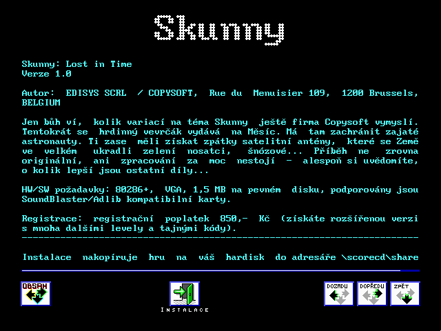 Skunny: Lost in Time - Shareware v1.1