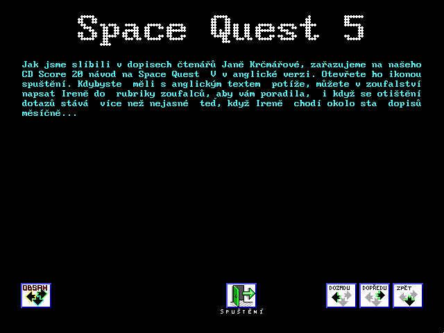 Space Quest 5 - Návod (Hint book - English)