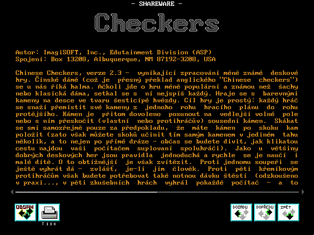 Checkers v2.3 (Shareware)