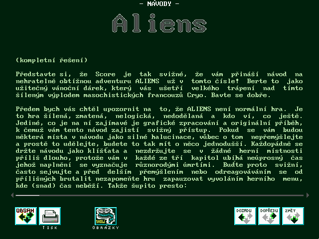 Návod: Aliens