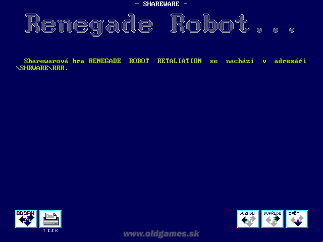 Shareware: Renegade Robot Retaliation