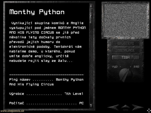 Demo: Monthy Python and His Flying Circus